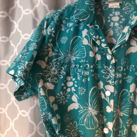 Vintage 1950s moonglow button butterfly top - Picture 4 of 4